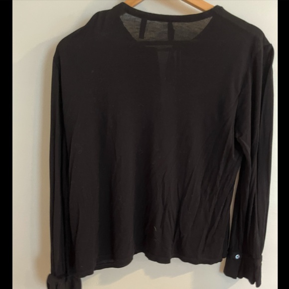 Theory Alrik K Drapey Tee Blouse in Black Size Large - Picture 3 of 6